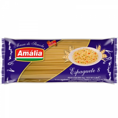 MACARRAO ESPAGUETE SEMOLA SANTA AMALIA 1KG