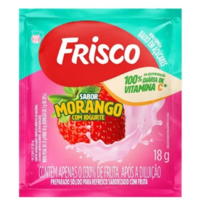 REFRESCO EM PO FRISCO MORANGO C/ IOGURTE 18G