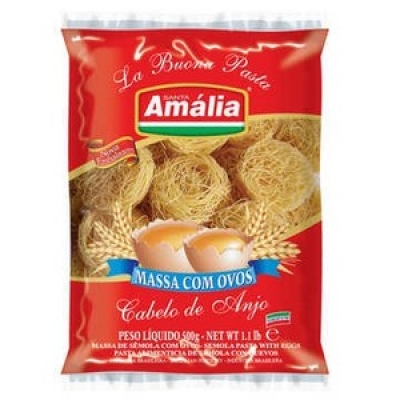 MACARRAO OVOS SANTA AMALIA CABELO DE ANJO 500G