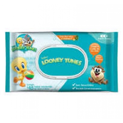 TOALHA UMIDECIDAS BABY LOONEY TUNES C/48UND