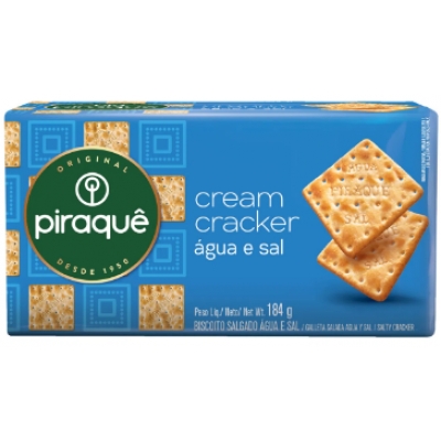 BISCOITO PIRAQUE AGUA E SAL 184G