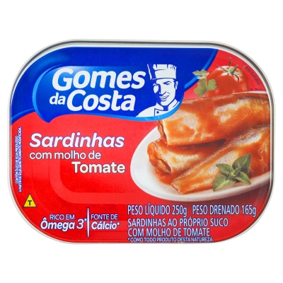 SARDINHA GOMES DA COSTA MOLHO TOMATE 250G