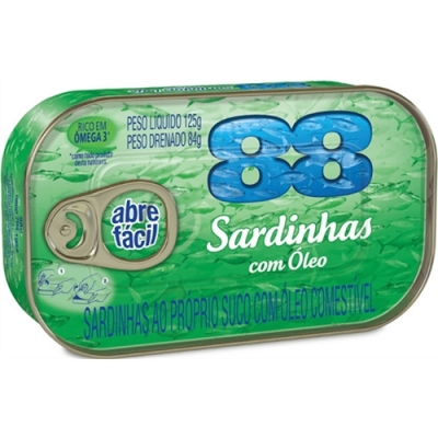 SARDINHA 88 COM OLEO 125G