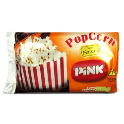 PIPOCA MICROONDAS PINK NATURAL 100G