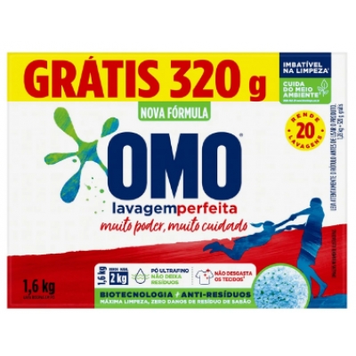 SABAO EM PO OMO LAVAGEM PERF. GR 320G CX 1,6KG