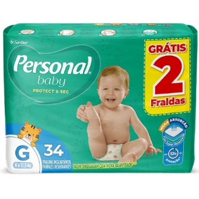 FRALDA PERSONAL BABY MEGA G C/34