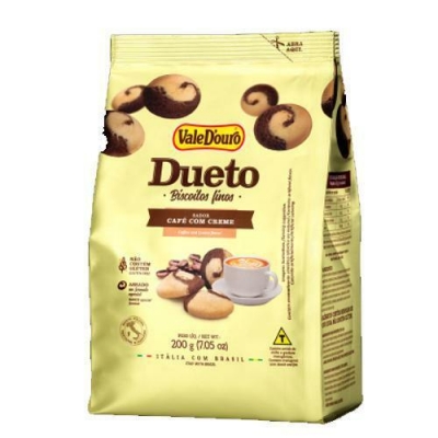 BISCOITO DUETO CAFE/CREME VALE DOURO 200G