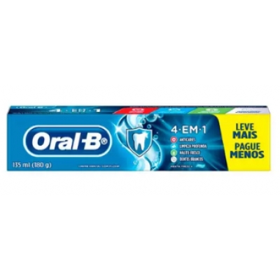 CREME DENTAL ORAL-B 4 EM 1 180G