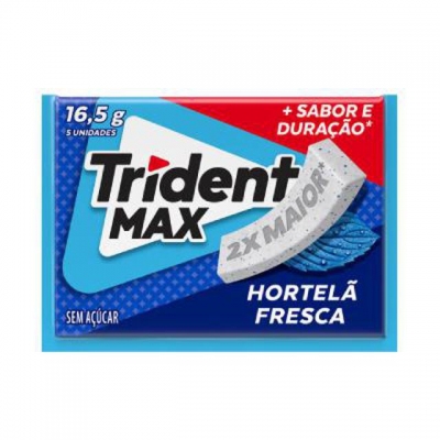 CHICLETE TRIDENT MAX HORTELA 16,5G