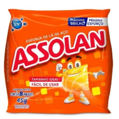 ESPONJA DE ACO ASSOLAN PCT C / 8 UND