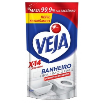 DESINF. VEJA BANHEIRO X-14 CLORO ATIVO SCH 400ML